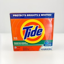 Tide Powder Laundry Detergent, Mountain Spring Scent, 129 oz, 113 Loads
