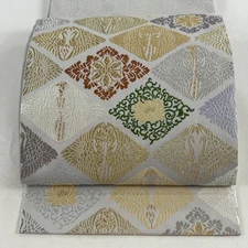 Excellent bag belt drum pattern pure silk Used BUYS-0