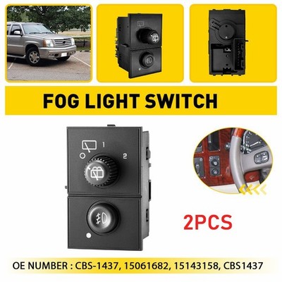 Fog Light Control Switch ABS For 2003-2006 GMC Sierra 1500 2500 3500 2X 15061682