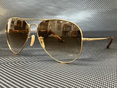 RAY BAN RB3689 914751 Gold Aviator 58 mm Unisex Sunglasses
