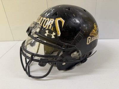 Schutt Air XP Gladiators Football Helmet Game Used Black Gold w/ Visor
