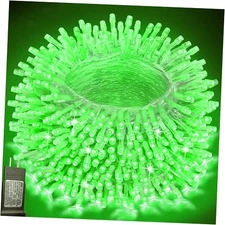 Green String Lights Outdoor Decoration, 66 ft 200 LED Green Clear wire, Green