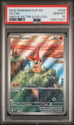 2025 POKEMON SVP EN-SV BLACK STAR PROMO #208 VICTINI PSA 10 | eBay
