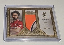 2019 Futera Unique LFC Presentation Box Soccer Card Gold Mohamed Salah 02/04