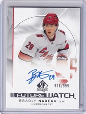 2024-25 SP Authentic Hockey Bradly Nadeau Future Watch Auto #978/999
