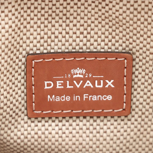 Delvaux bread Mini Bucket Leather x wool 2 Way Handbag Brown x gray Comes with a - Picture 9 of 13