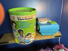 Disney Vintage Character Theater View Master Round Case With 23 Reels