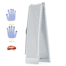 Aluminum ATV UTV Folding Motorcycle Lawn Mower Loading Arched Ramps 950 lbs New