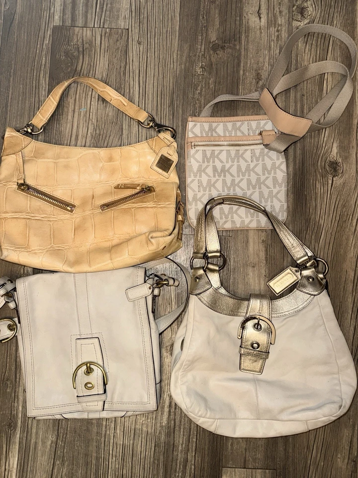 Designer Handbag Lot Crossbody/shoulder dooney Ivory/Taupe/White/Silver coach  - Image 2 of 4