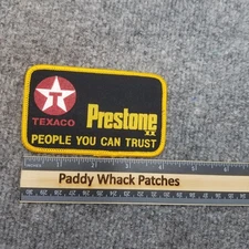 Vintage Prestone Texaco Patch Oil Gas Truck Car Auto