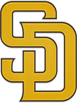 #ad San Diego Padres Auto Emblem Aluminum Metal Embossed Team Color Raised... $13.79
