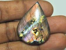Pietra preziosa sciolta 28 x 36 mm naturale labradorite rosa viola...