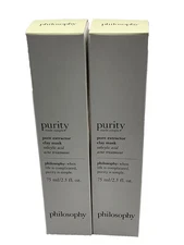 (2)Philosophy Purity Made Simple Pore Extractor Exfoliating Clay Mask 2.5oz NIB!
