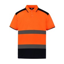 Yoko Adults Unisex Two Tone Short Sleeve Polo Shirt  PC3958