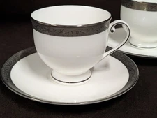 MINT - Mikasa Crown Jewell Platinum - 1 Cup and Saucer
