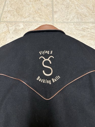 Schaefer Outfitter Wool Vest Leather Collar Men's L Made in USA Brown Style 715 - Picture 3 of 7