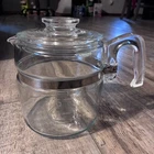 Vintage Pyrex Flameware Glass Percolator 6 Cup Coffee Pot and Lid Only 7756 B