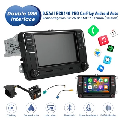 6.5" MIB Carplay Android Auto RCD440 PRO RCD360 187B Radio Bluetooth Für VW Golf - Bild 1 von 4