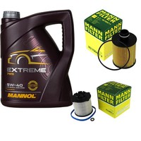 Inspektionspaket 5L Mannol Extreme 5W-40 FüR Opel Corsa D 1.3 Cdti Insignia A