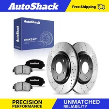 Front Drilled Slotted Brake Rotors Ceramic Pads for Nissan Rogue Select