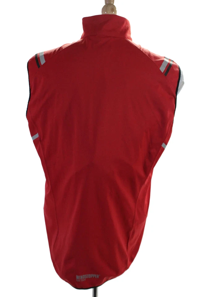 Chaleco Chaqueta Gore Para Hombres Relfective Trim Cremallera Completa Ropa Activa Rojo Talla XL Foto 3 de 4