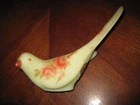 Vintage Fenton Art Glass Vaseline Uranium Figural Bird Figure Figurine #2