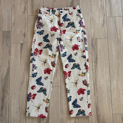 Ripndip Monarch Print Pants Size 30 Multi Color Butterfly Bugs Floral AOP Hippie