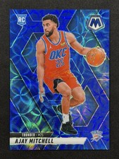 2024-25 Panini Mosaic - Rookies Ajay Mitchell #204 Blue Scope Prizm /35 (RC)