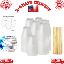 400 Pack 1oz Epoxy Mixing Cups with 100 Mixing Sticks, Graduated Plastic Cups