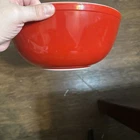 Large Red Vintage Pyrex classic mixing bowl!