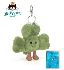 Jellycat Inspired Siofra Shamrock Bag Charm Clip NWT Best Gift For Kids