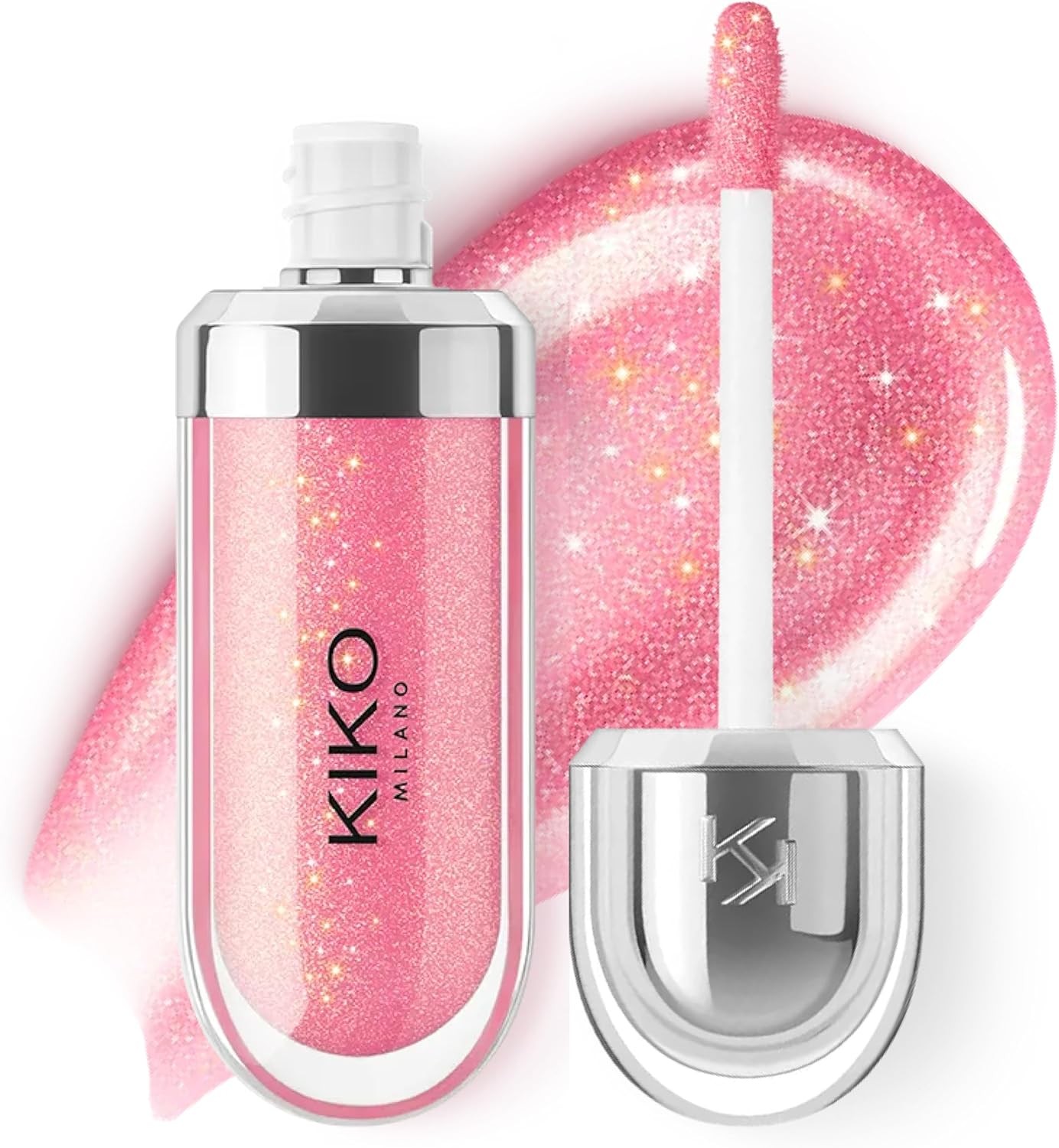 KIKO Milano 3D Hydra Lipgloss 26 | Softening lip 26 Sparkling Hibiscus Pink