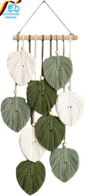Champracer Makramee Wandbehang Boho Deko Makramee Wandteppich Mit Holzperlen Und