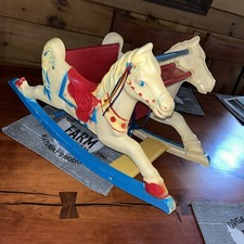 Vintage WONDER SHOO FLY Plastic ROCKING HORSE 1960s Toy