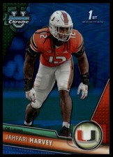 2023 Bowman University Chrome #25 Jahfari Harvey Blue Refractor #/199