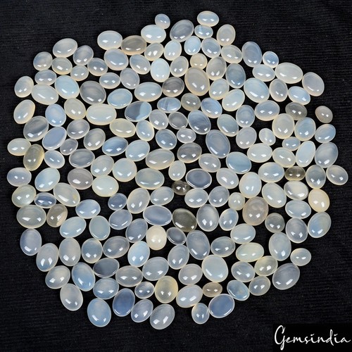 175 Pcs Natural Silky Moonstone Loose Oval Cabochon Lustrous Gemstones ~1500 Ct - Picture 4 of 5