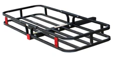 53" x 19-1/2" Hitch Cargo Carrier - Trailer Mount Steel With High Side Rails