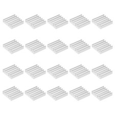 Electronics Cooler Heatsink for MOS GPU IC Chip Silver 13 x 13 x 3 mm 20pcs