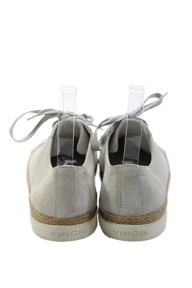 Zapatillas Vince Mujer Gamuza Texturizada Con Cordones Gris Talla 8 Foto 3 de 4