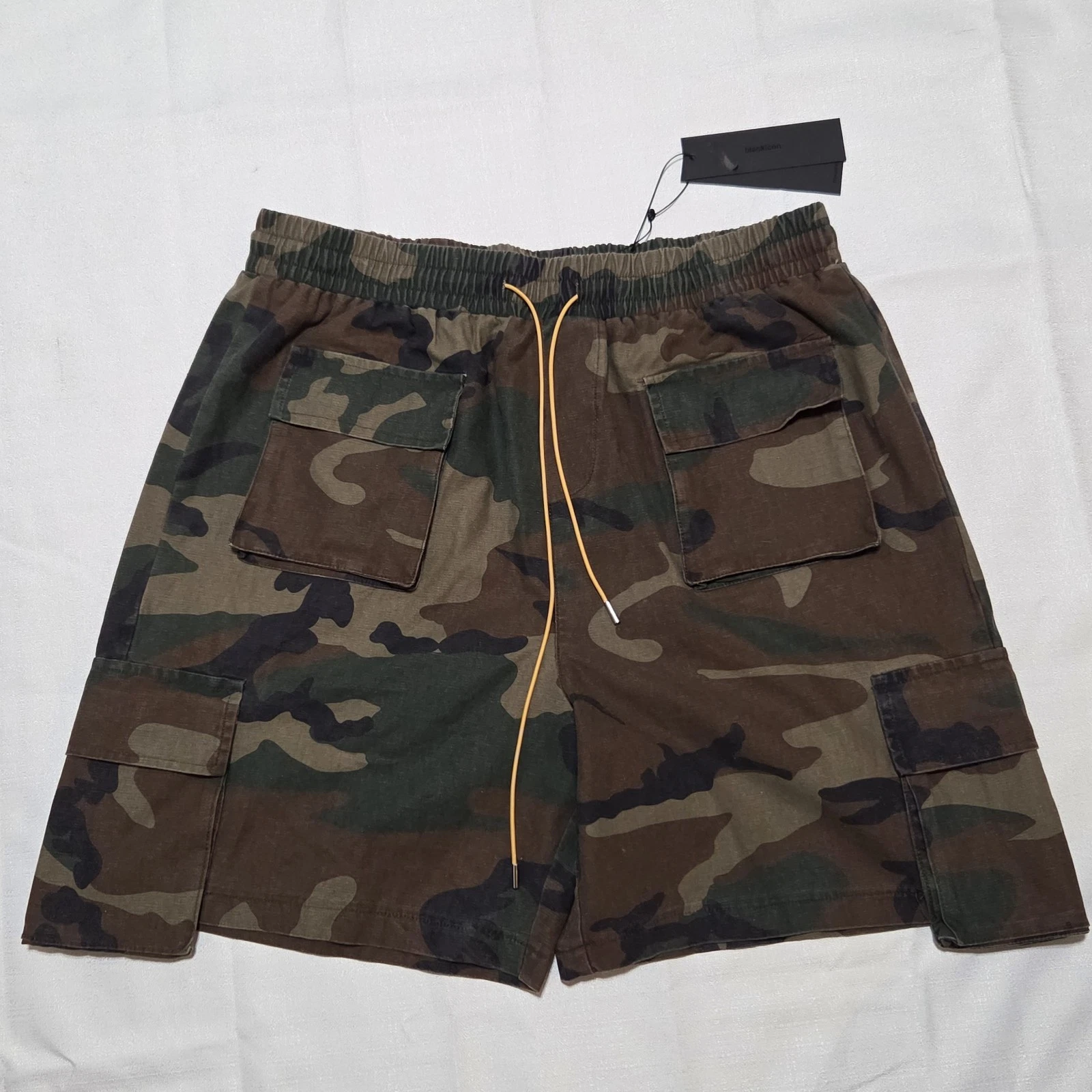 Mens Camo Cargo Shorts 3 Dimensional Tayloring Pocket Army Shorts Sz 34 NWT
