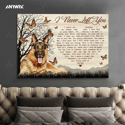 I Never Left You I Watch You Everyday Gift For Dog Lovers Home Room Decor Fra...