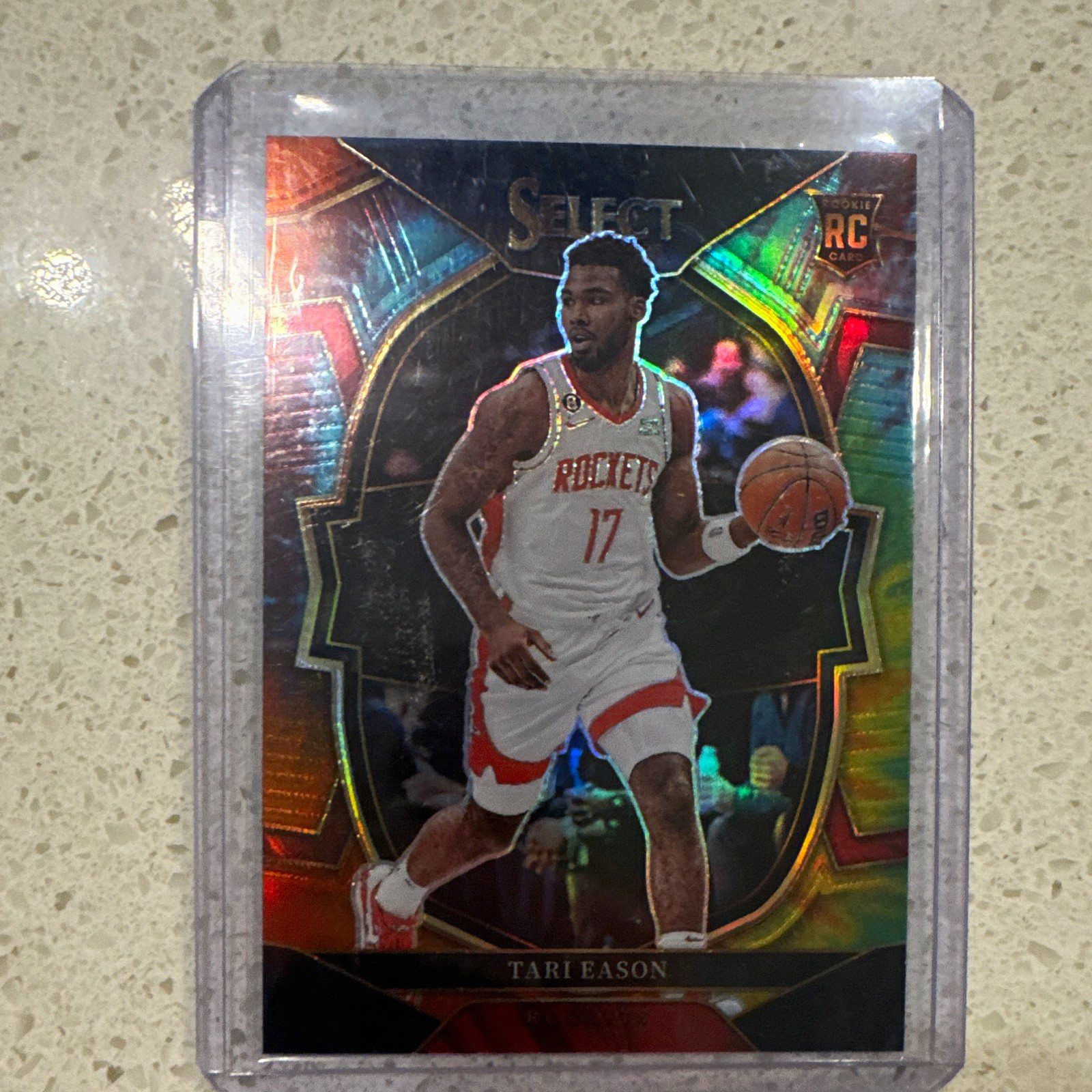 Panini 2022-23 Select Concourse Tari Eason #82 RC Tie-Dye Prizm /25 Rockets