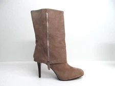Tahari Foster Women's Fold Over Boots Suede Leather Stiletto Size 9.5 M