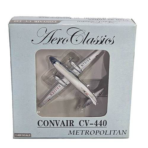 AeroClassics ** sehr selten ** United Convair CV-440 N73154 im Maßstab 1:400 in OVP.