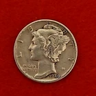 1940 P 10C Mercury Dime 90% Silver - Philadelphia Mint