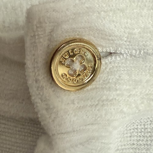 Juicy Couture Shorts Womens White Medium Terry Cloth Booty Logo Elastic Waist - Picture 7 of 9