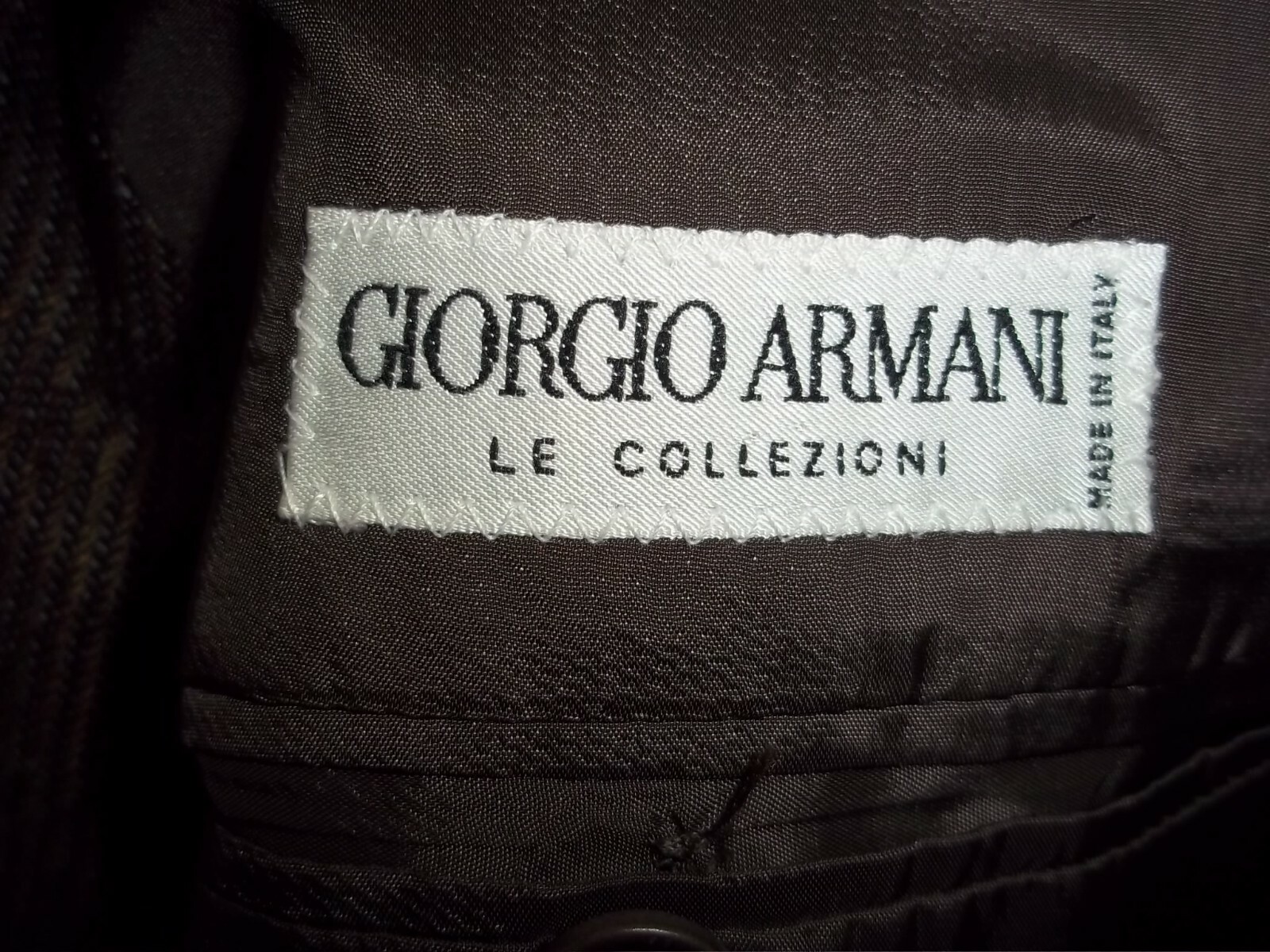 / Giorgio Armani Brown Pattern 3Button Wool & Sil… - image 7