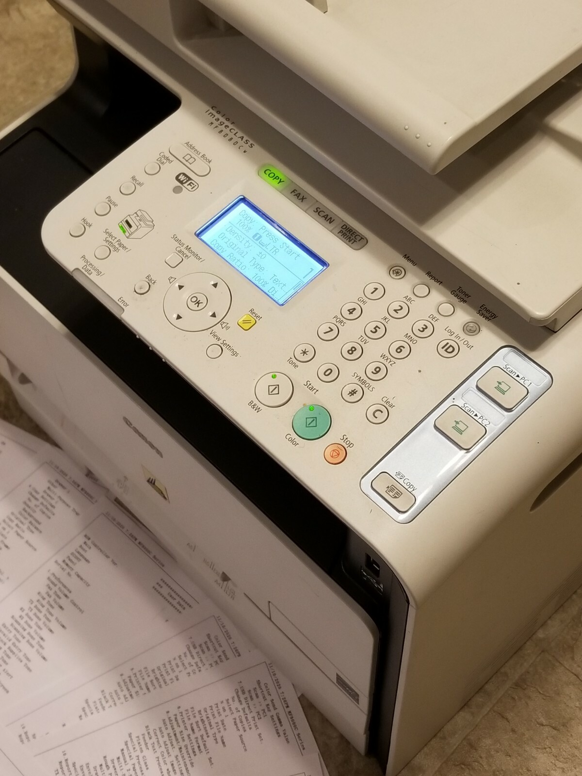 CANON IMAGECLASS MF8080CW LASER PRINTER 