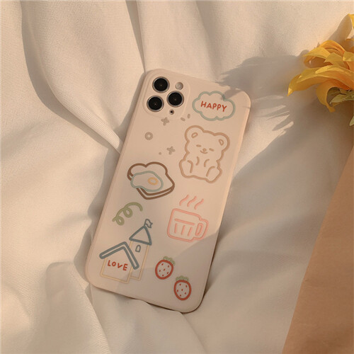 Cute Cartoon Pooh Bear Shockproof Case Cover for iPhone 11 12 13Pro Max 14 15 16 - Bild 12 von 13
