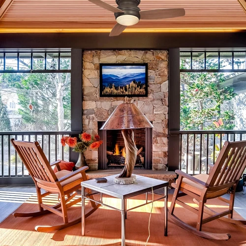 44" Oil Rubbed Bronze Flush Mount Ceiling Fan with 14W LED Light - Picture 6 of 9